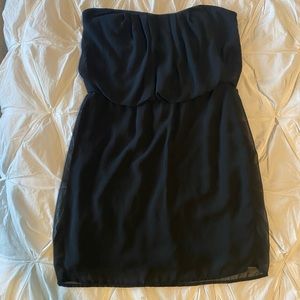 Sexy strapless black dress